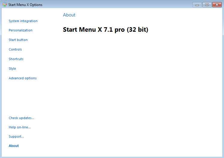 start menu x pro key
